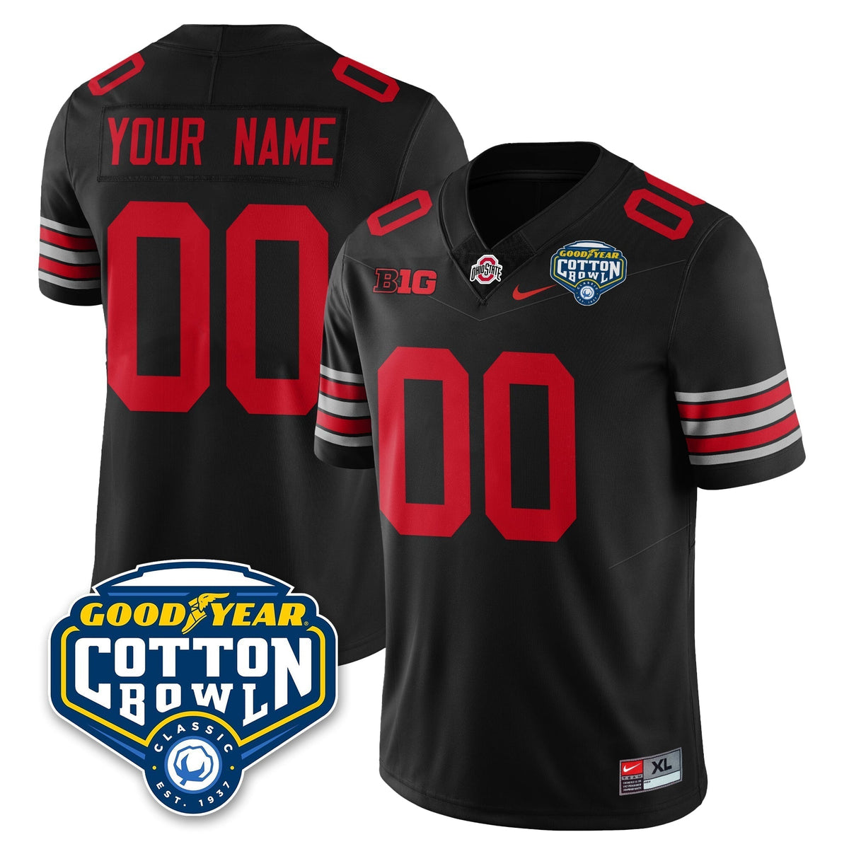 Ohio State Buckeyes Football Vapor Limited Jersey - Cotton Bowl - All Stitched