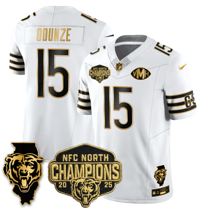 CHI NFC North Division Champions Vapor Limited Gold Jersey n2 - Stitched