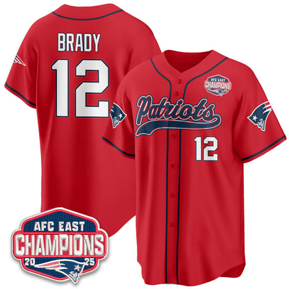 NE AFC East Division Champions Vapor Limited Baseball Jersey - Stitched