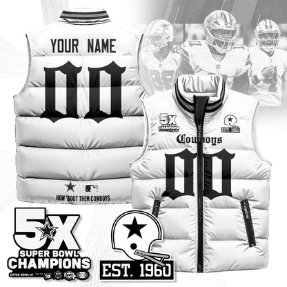 Custom DAL Gothic 5-Time Champions Unisex Puffer Vest