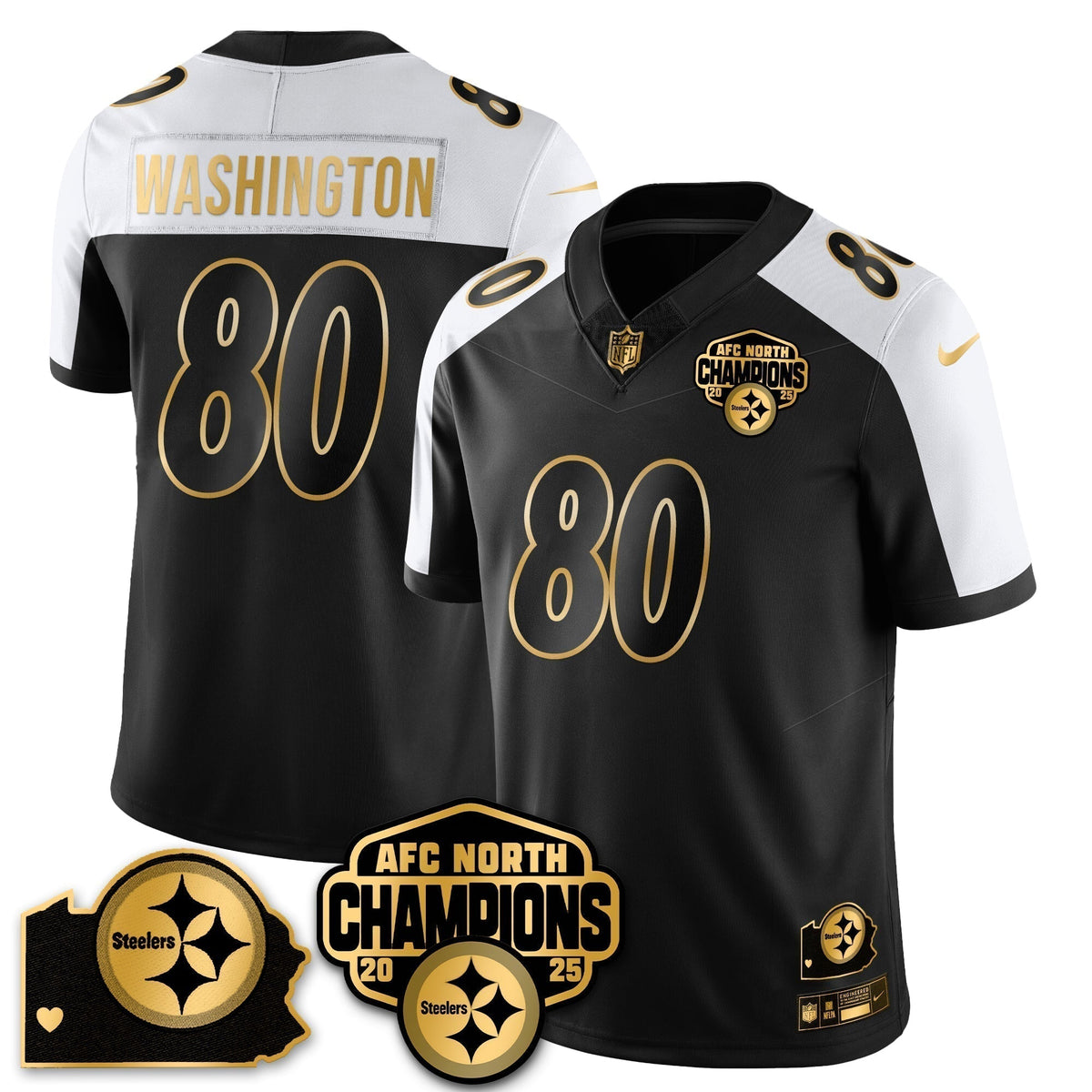 PIT AFC North Division Champions Vapor Limited Jersey N1 - Stitched