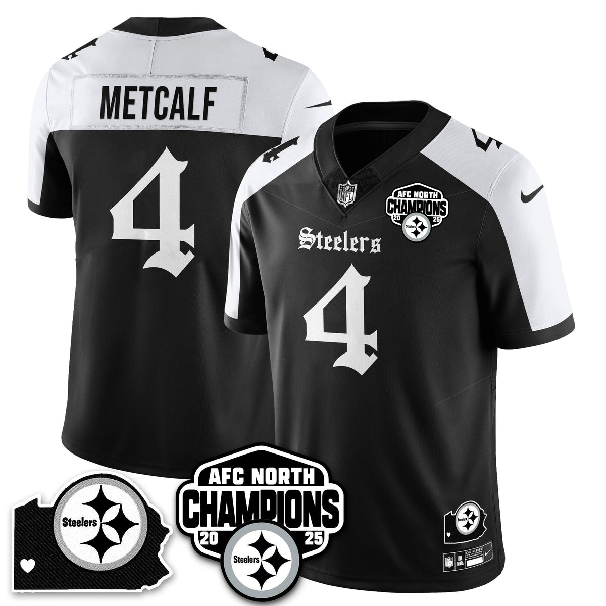 PIT Gothic AFC North Division Champions Vapor Limited Jersey - Stitched