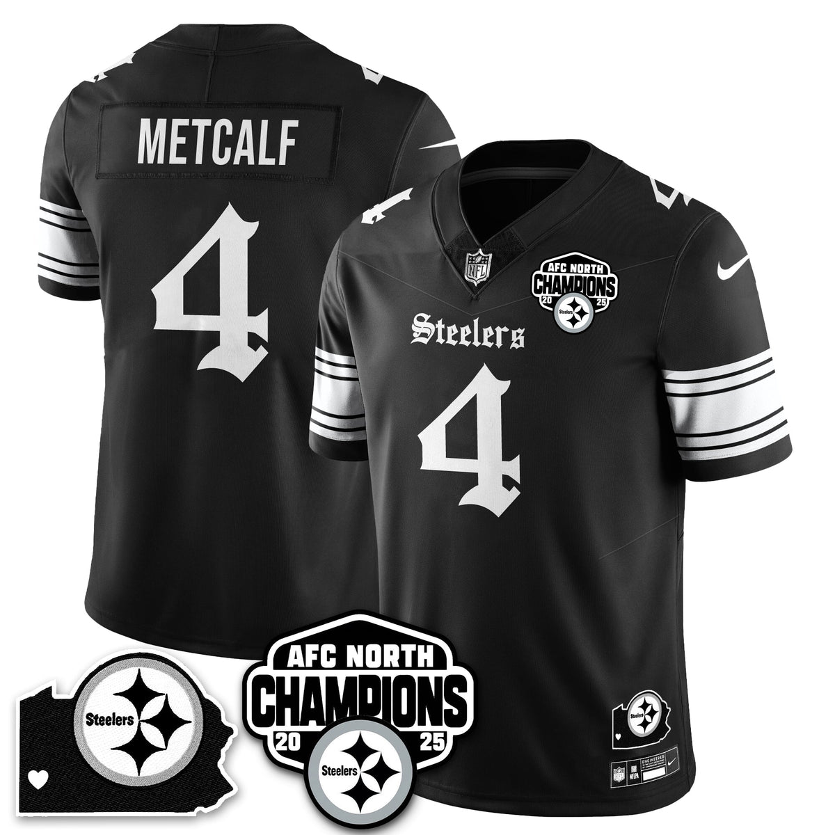 PIT Gothic AFC North Division Champions Vapor Limited Jersey - Stitched