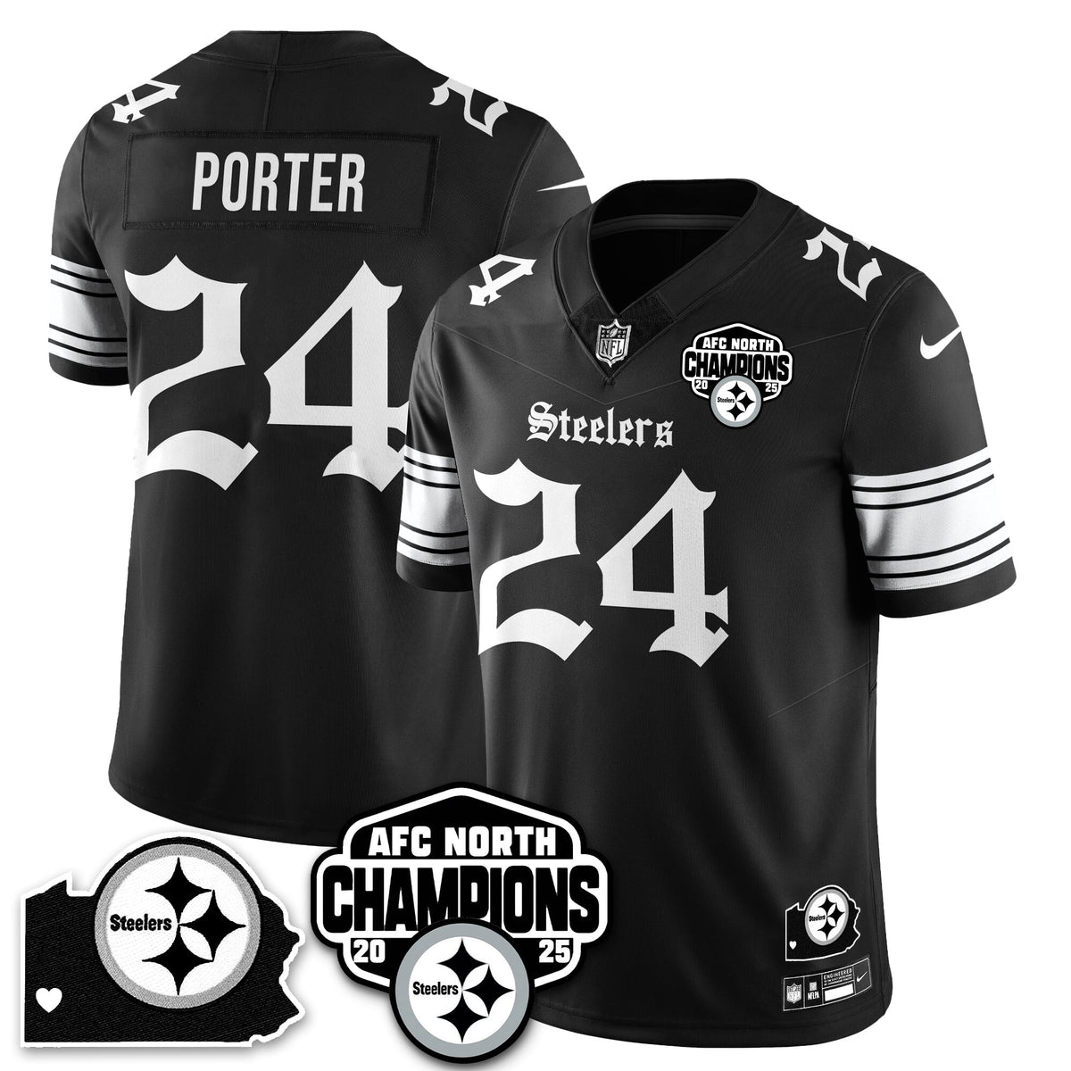 PIT Gothic AFC North Division Champions Vapor Limited Jersey - Stitched