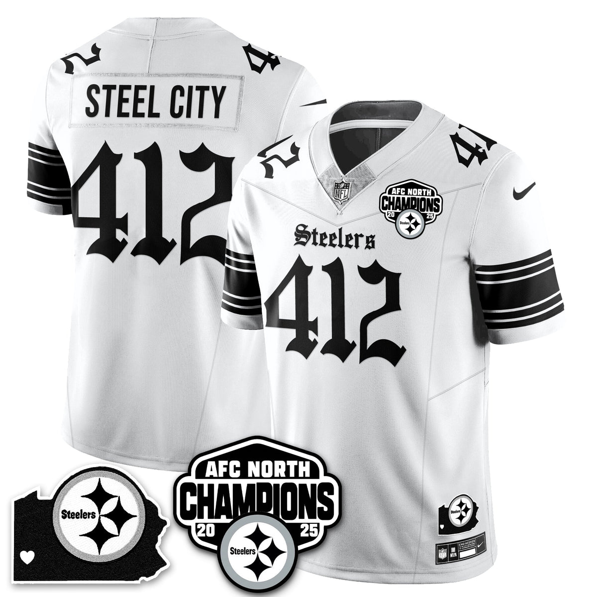 PIT Gothic AFC North Division Champions Vapor Limited Jersey - Stitched
