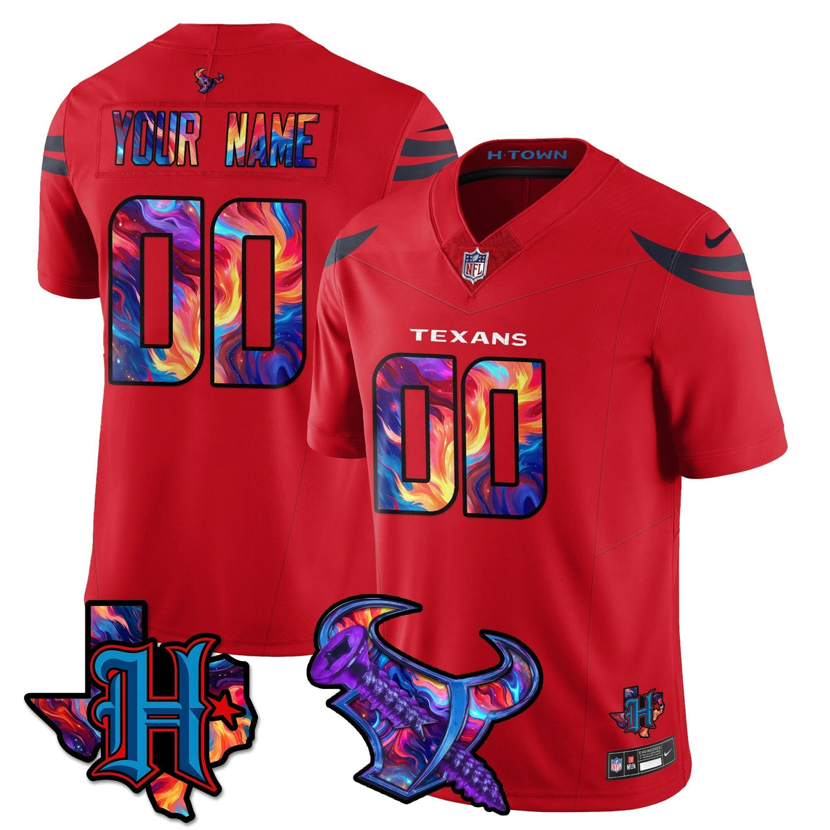 HOU Special Vapor Limited Custom Jersey - Stitched
