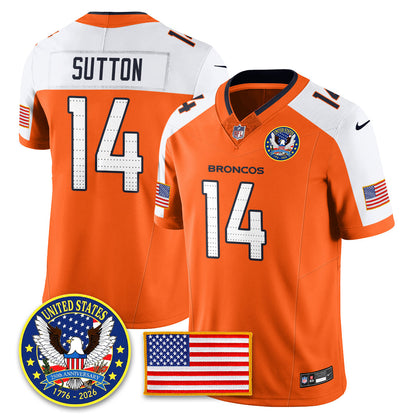 DEN "United States 250th Anniversary Patch" Vapor Limited Jersey - Stitched