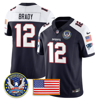 NE "United States 250th Anniversary Patch" Vapor Limited Jersey - Stitched