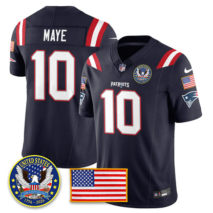 NE "United States 250th Anniversary Patch" Vapor Limited Jersey - Stitched