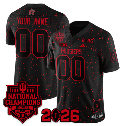 Custom Indiana H Stranger Things Vapor Limited Football Jersey - 2025 National Champions - Stitched