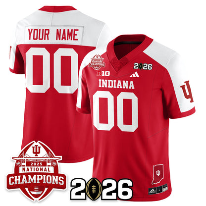 Custom Indiana H Vapor Limited Football Jersey V2 - 2025 National Champions - Stitched