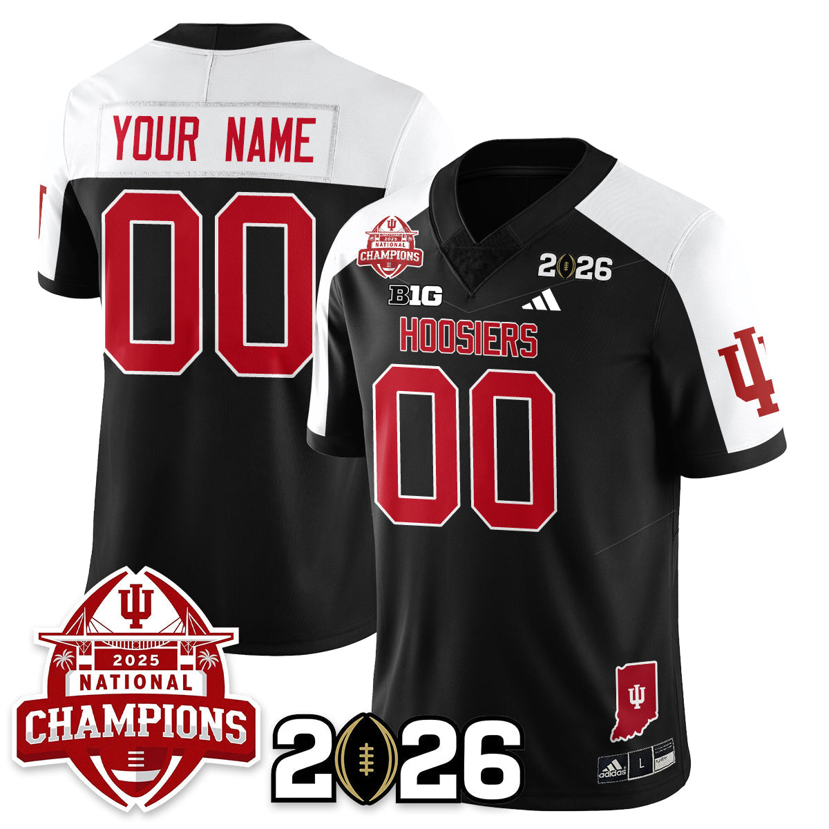Indiana H Vapor Limited Football Jersey V2 - 2025 National Champions - Stitched