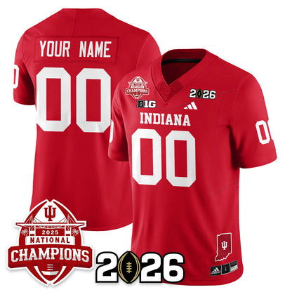 Custom Indiana H Vapor Limited Football Jersey V2 - 2025 National Champions - Stitched