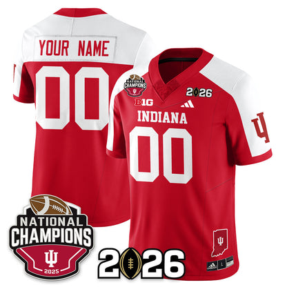 Custom Indiana H Vapor Limited Football Jersey V3 - 2025 National Champions - Stitched