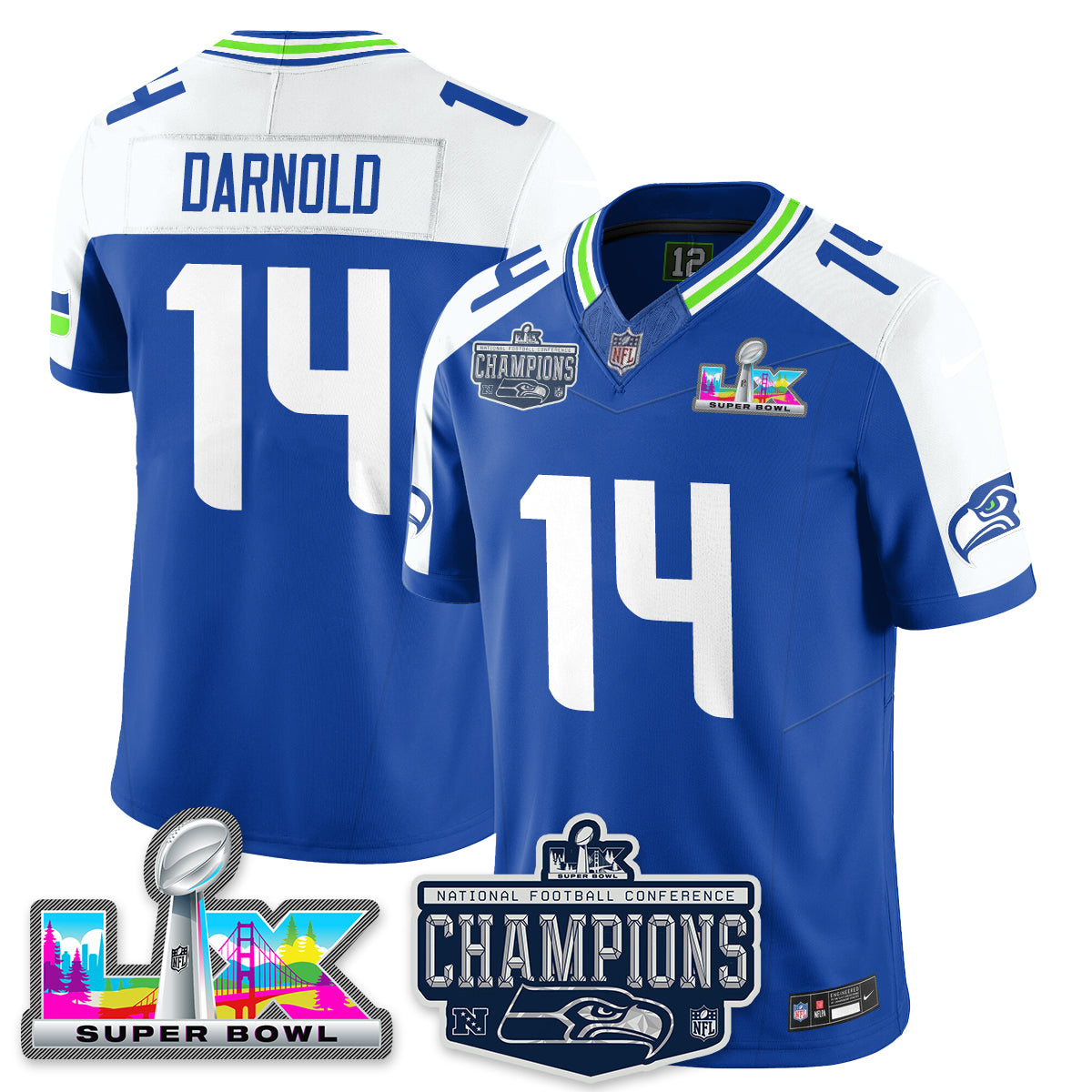 SEA 2025 NFC Champions Vapor Limited Jersey - Stitched
