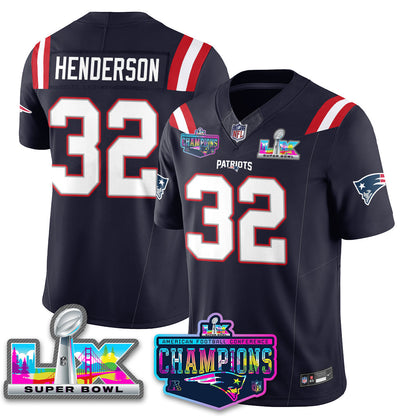 NE 2025 Vapor Jersey - AFC Champions Limited Patch - Stitched