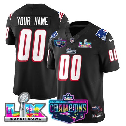 NE 1996 Throwback Limited Vapor Jersey - 2025 AFC Champions Limited Patch - Stitched
