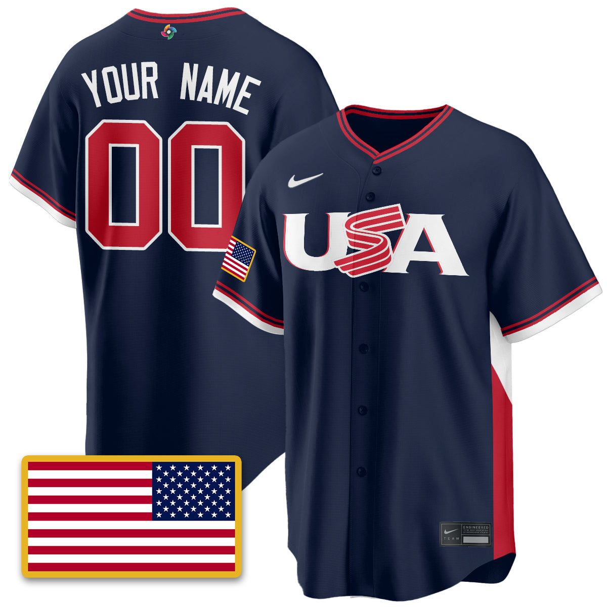USA Baseball 2026 World Baseball Classic Limited Custom Jersey - Stitched