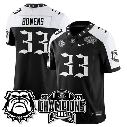 Georgia Bulldogs Gothic Vapor Limited Jersey - SEC Football Champions - All Stitched
