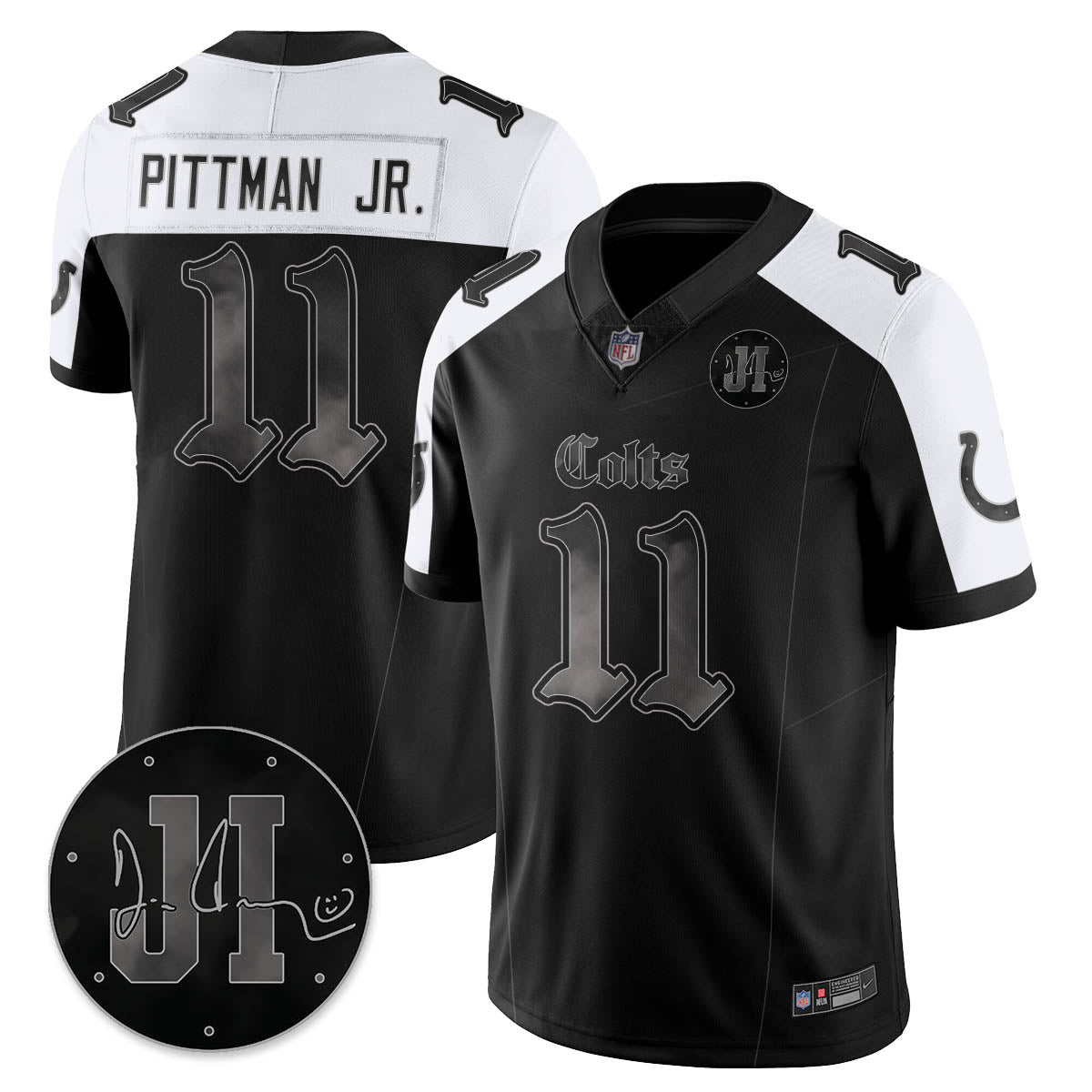 IND 'Dark Gothic' Vapor Limited Jersey - Jim Irsay Patch - Stitched