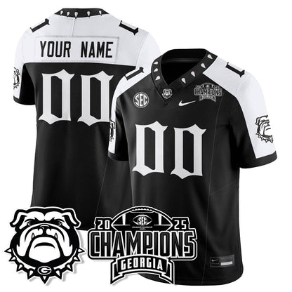 Georgia Bulldogs Gothic Vapor Limited Jersey - SEC Football Champions - All Stitched