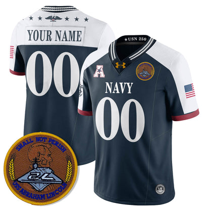 Custom Navy MID Honoring the 250th Anniversary of the United States Navy Jersey - Stitched