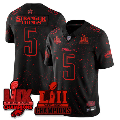Philadelphia Eagles Stranger Things Vapor Limited Jersey - All Stitched