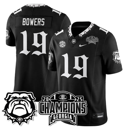 Georgia Bulldogs Gothic Vapor Limited Jersey - SEC Football Champions - All Stitched