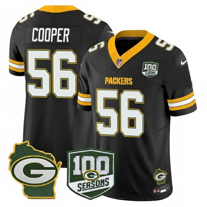 GB 100th Season & Home Patch Vapor Limited Jersey - Stitched