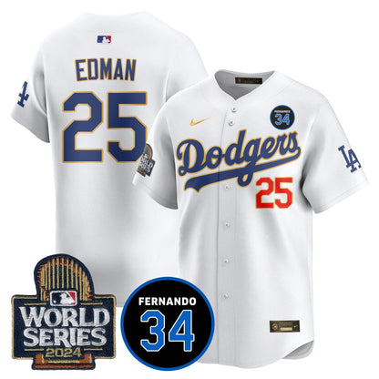 Dodgers Fernando Valenzuela Memorial Jersey - Stitched