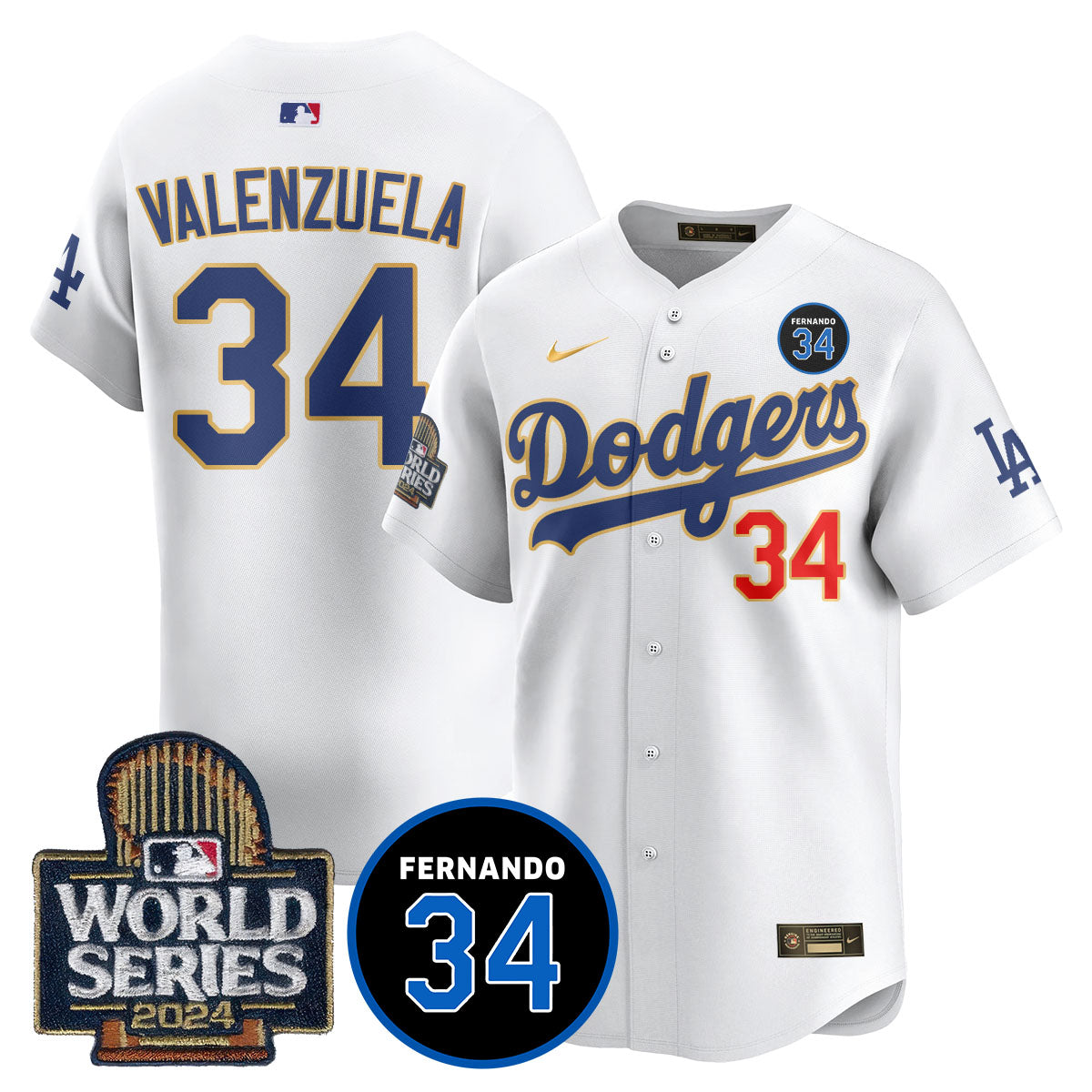 Dodgers Fernando Valenzuela Memorial Jersey - Stitched