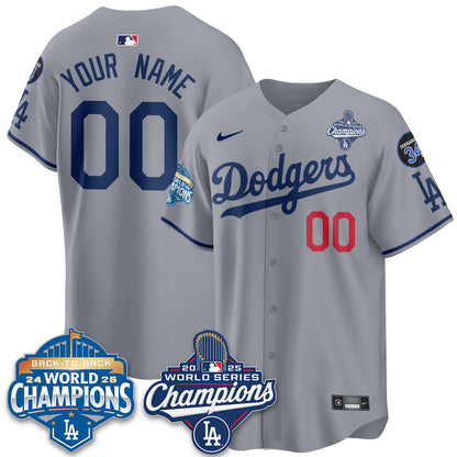 Custom LAD 2025 World Series Champions Jersey - Stitched