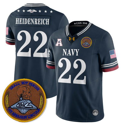 Navy MID Honoring the 250th Anniversary of the United States Navy Jersey - Stitched