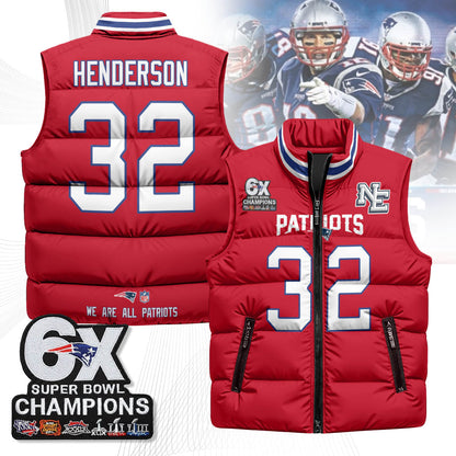 NE 6-Time Champions Unisex Puffer Vest