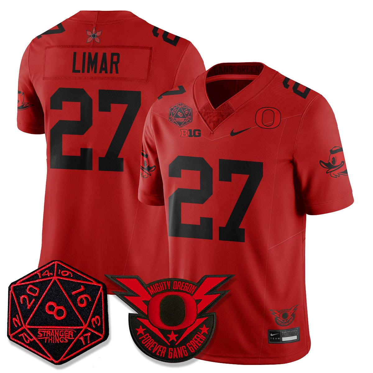 Oregon Ducks Stranger Things Vapor Limited Jersey - All Stitched