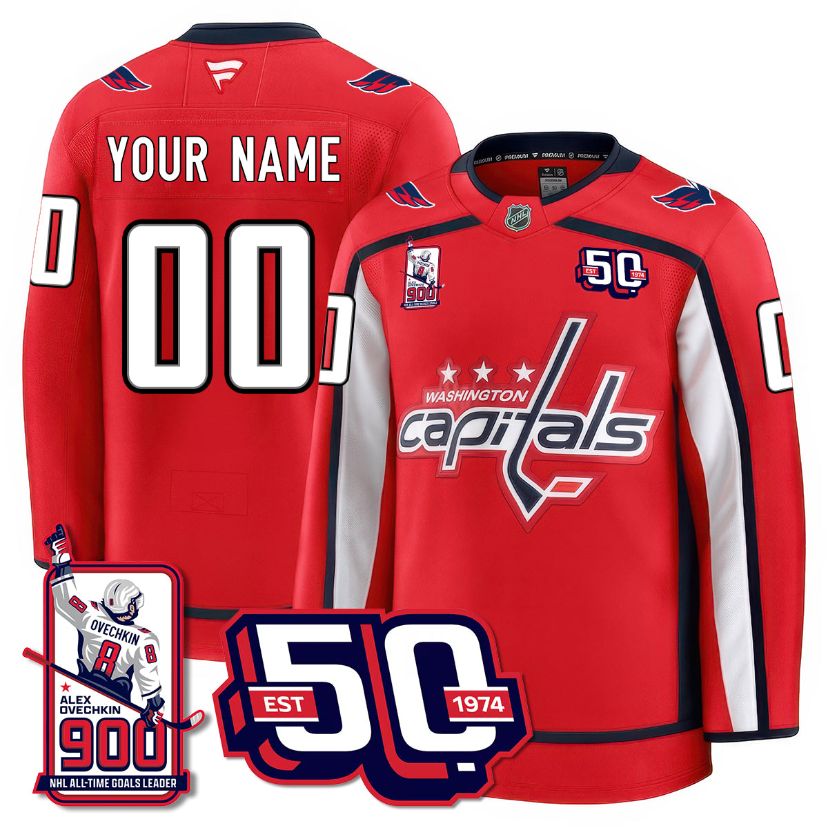 Custom WSH 2025 Premium Jersey - 900 GOALS -  Stitched