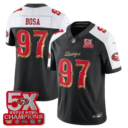 SF 5-Time Champions Patch Vapor Limited Jersey - Stitched