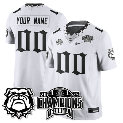 Georgia Bulldogs Gothic Vapor Limited Jersey - SEC Football Champions - All Stitched