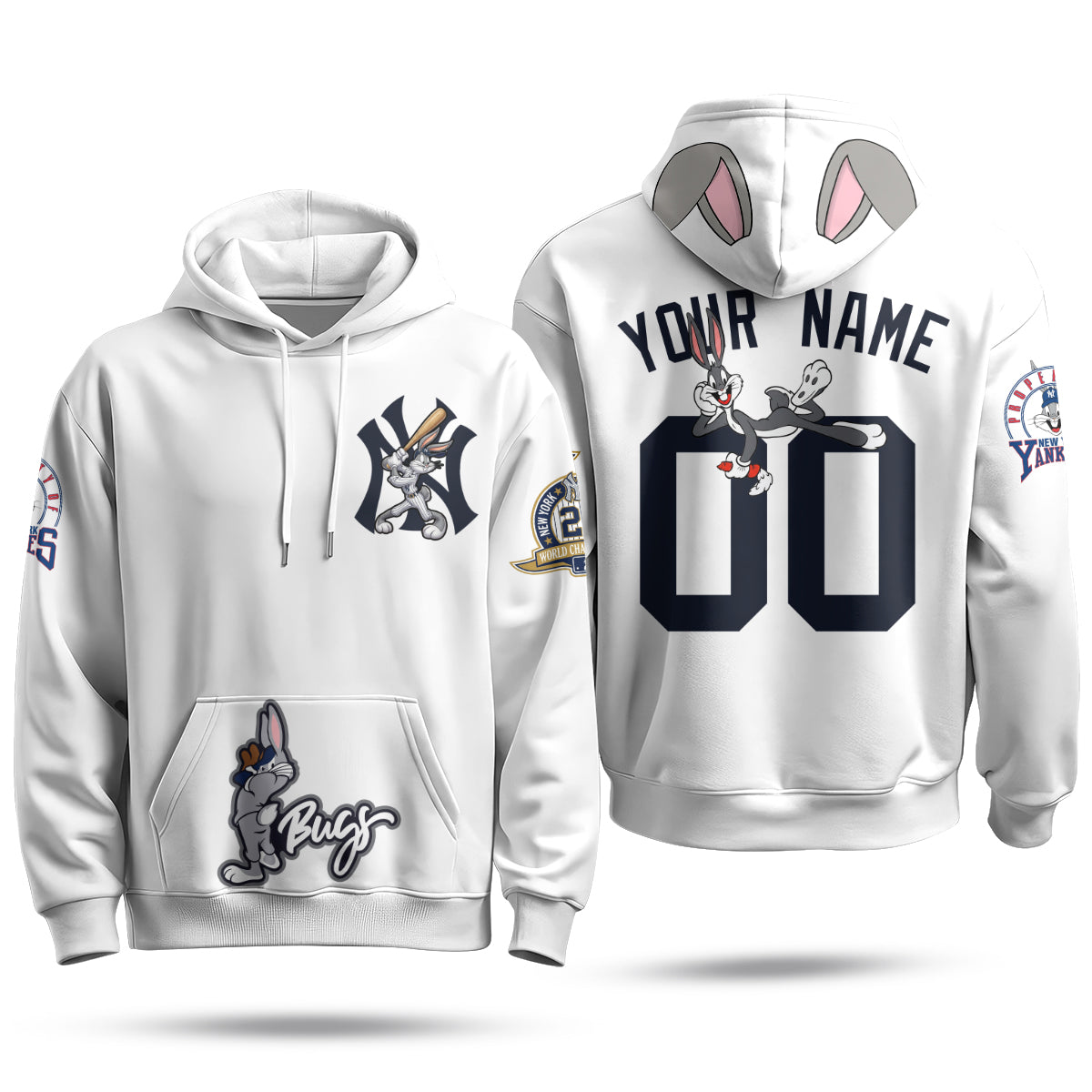 NYY Bunny Vapor Limited Custom Hoodie - Printed