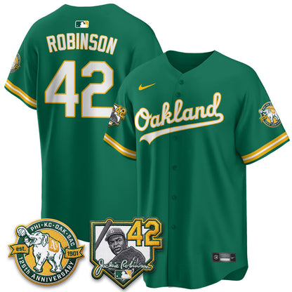 OAK 2026 Jackie Robinson Day - Celebrating 125 Years Limited Vapor Jersey - Stitched