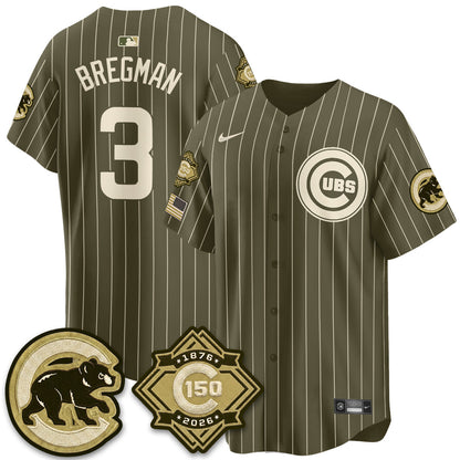 CHC New Era Olive 2026 Armed Forces Day Jersey -Stitched