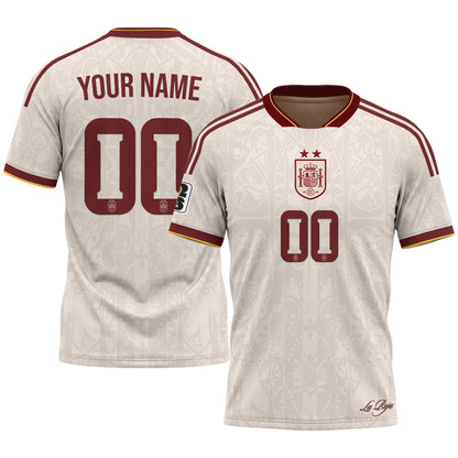 Spain 2026 Soccer Champions Vapor Custom Jersey V2- Printed