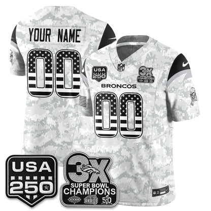 DEN 2026 Salute to Service Edition Vapor Custom Jersey - Stitched
