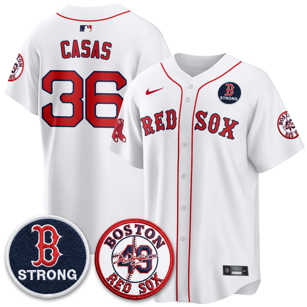 BOS Tim Wakefield Memorial Patch Vaper Premier Limited Jersey - Stitched V2