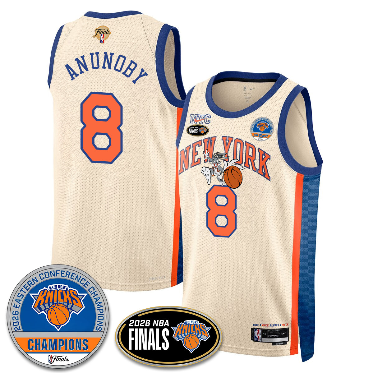 NYK 2026 NBA Eastern Conference Champions x Bunny Vapor Jersey - Stitched