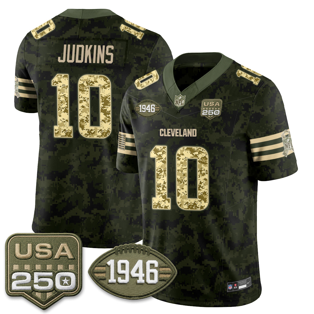 CLE 2026 Salute to Service Vapor Jersey - Stitched