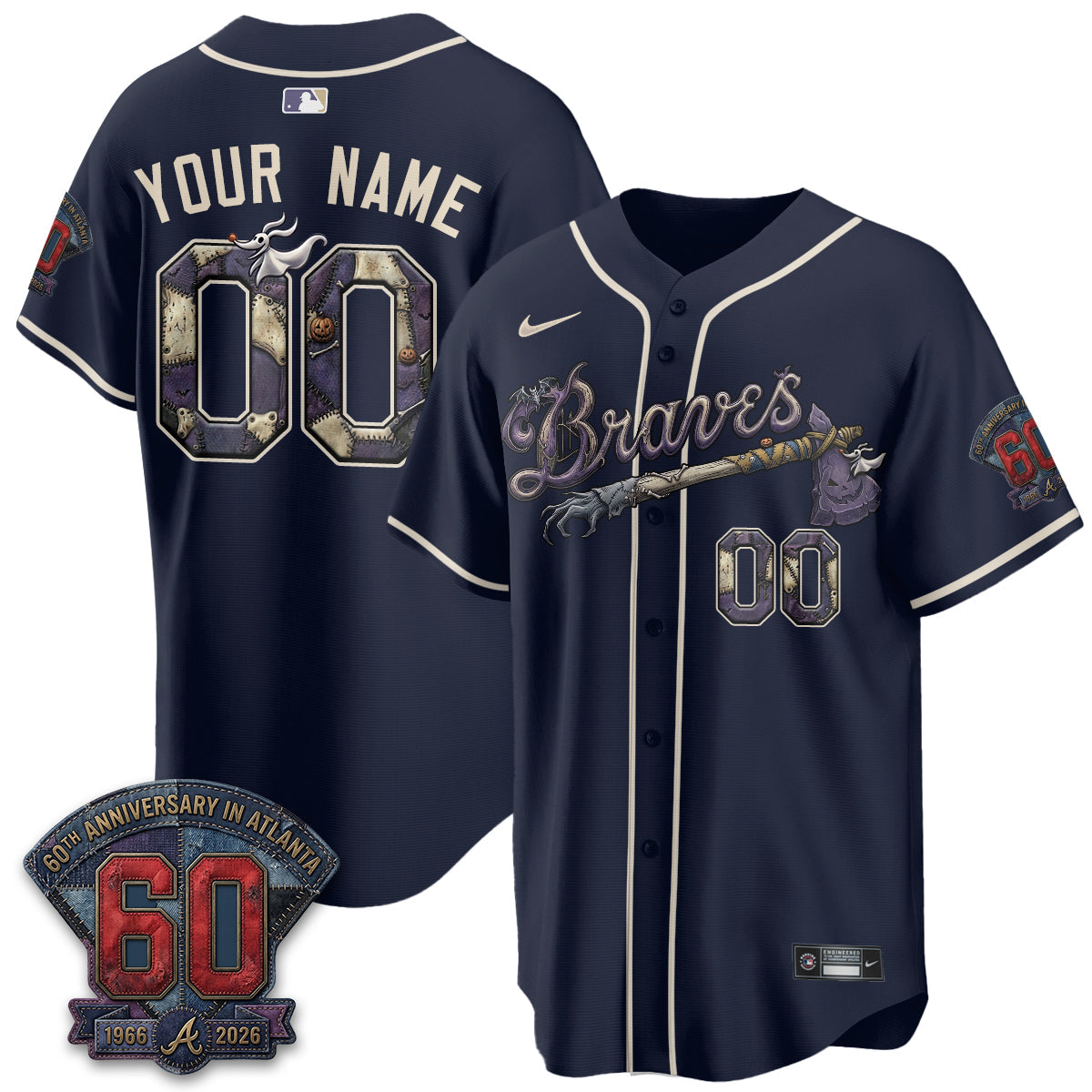 ATL Nightmare Edition Vapor Custom Jersey - Stitched-NQD