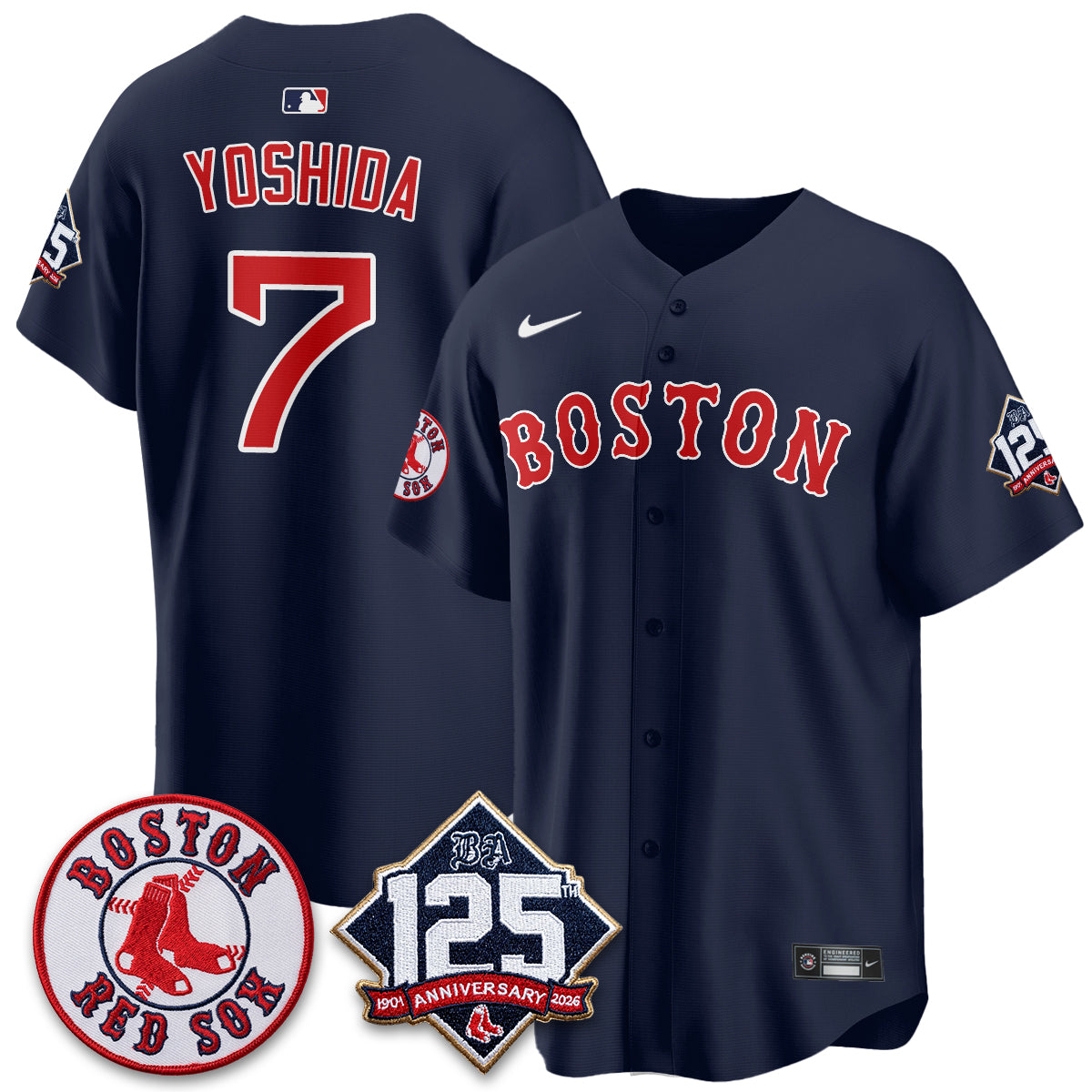 BOS 125th Anniversary Patch Vapor Jersey - Stitched-DTD