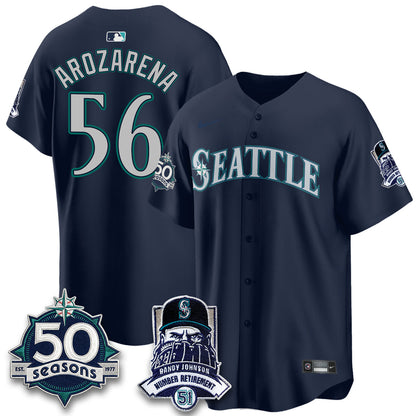 SEA Randy Johnson Vapor Limited Jersey V2- Stitched