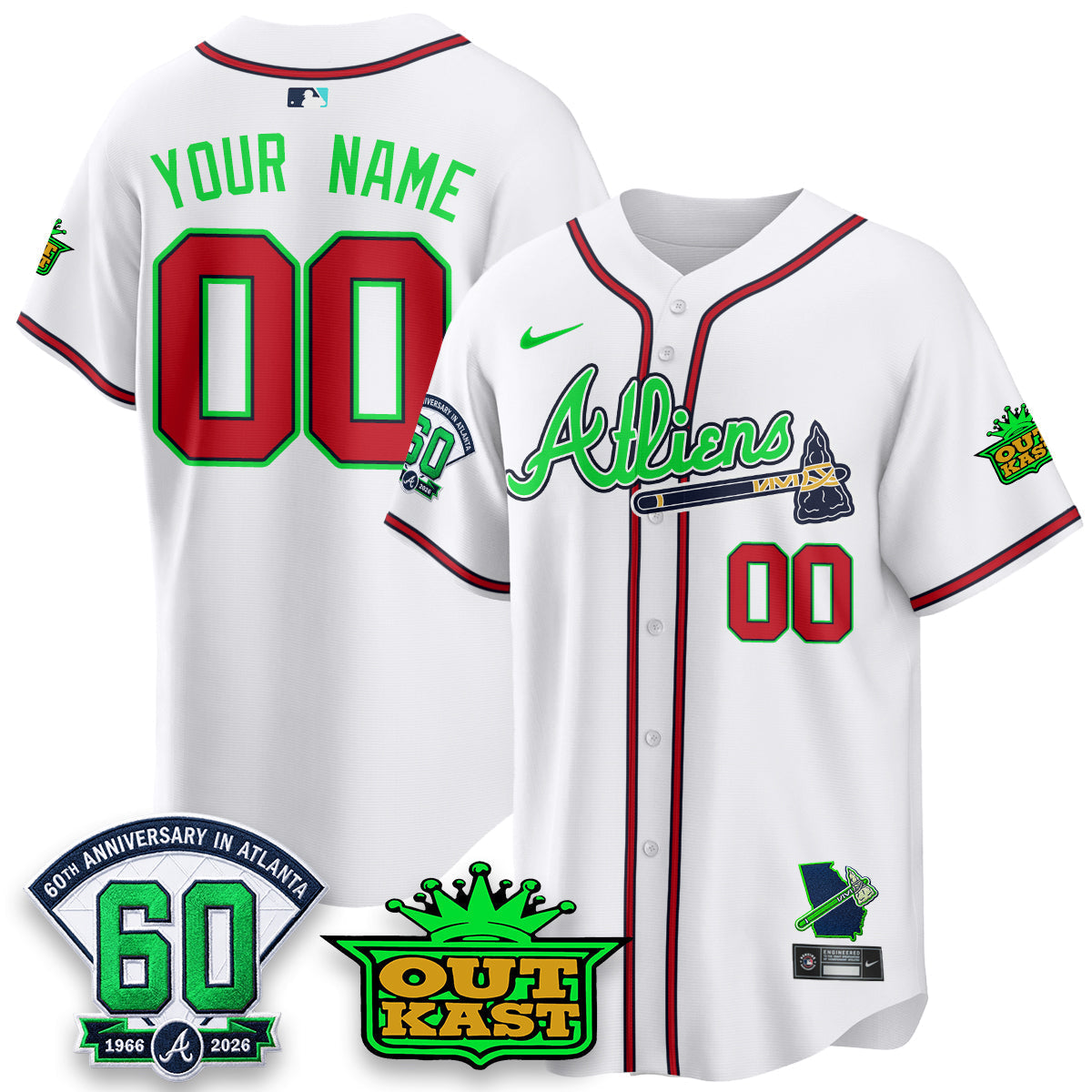 ATL x Atliens Cool Base Galaxy Version Custom Jersey - Stitched-NQD